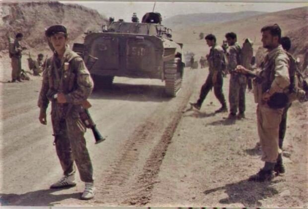 Участники мятежа Гусейнова на пути в Баку, фото из открытых источников