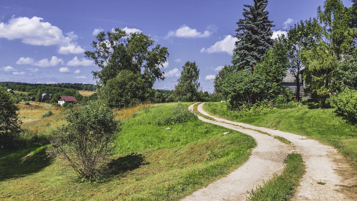 Дорога в деревне фото