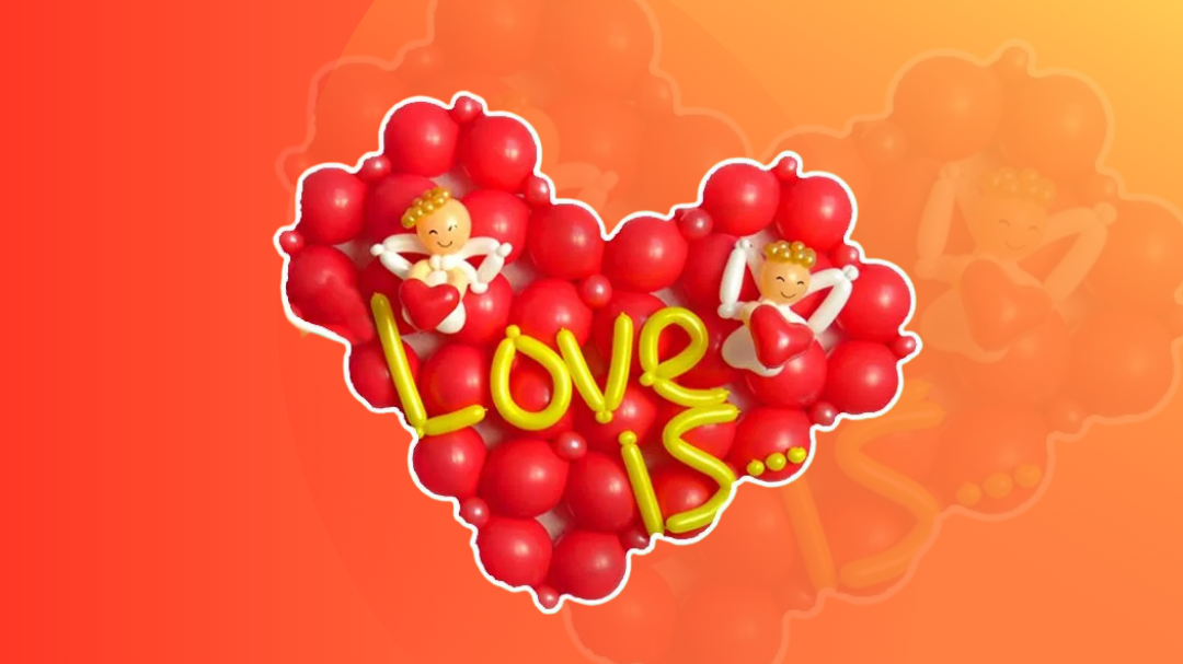Сердце из воздушных шаров — купить шарики в виде сердечка на каркасе в интернет-магазине Onballoon