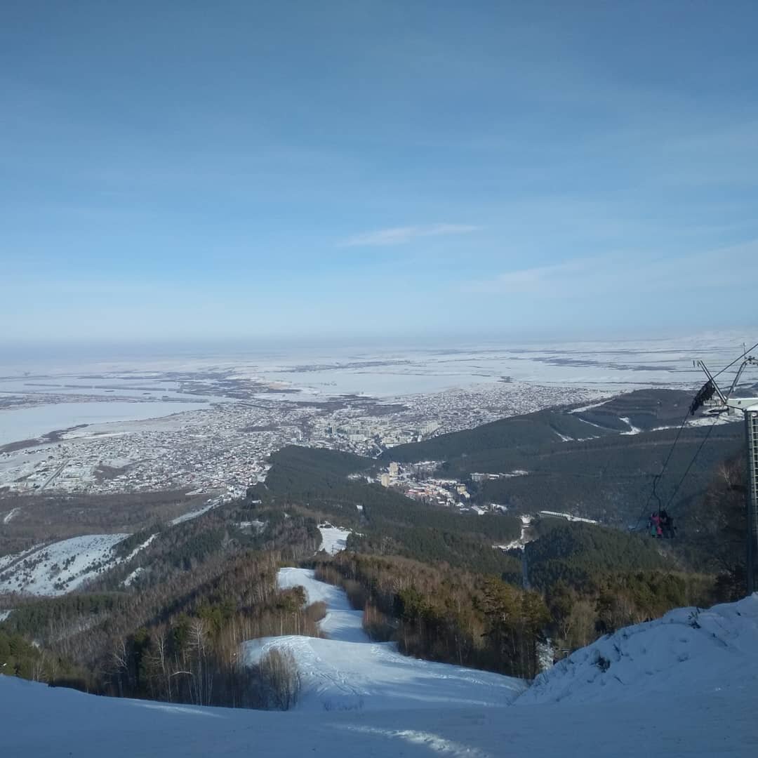 Белокуриха зимой. Вид с горы Церковка