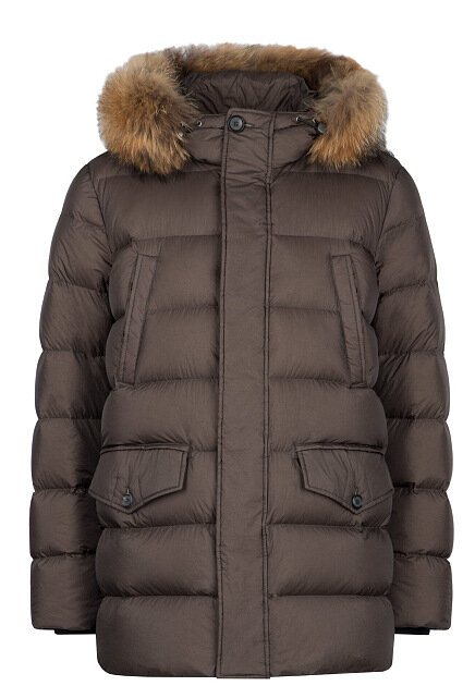 Коричневый пуховик ADD