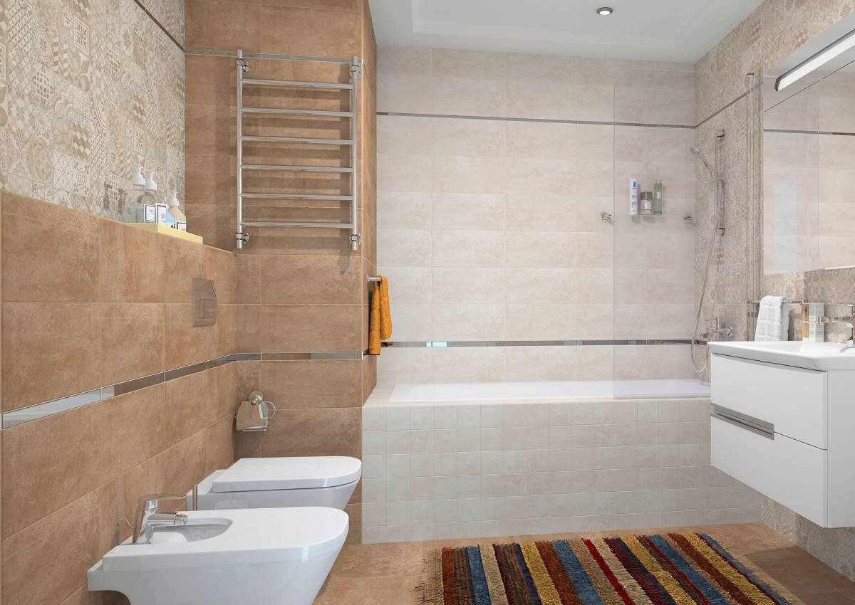 Коллекция Bastion беж. Бордюры: металл. Источник фото https://laparet.ru/