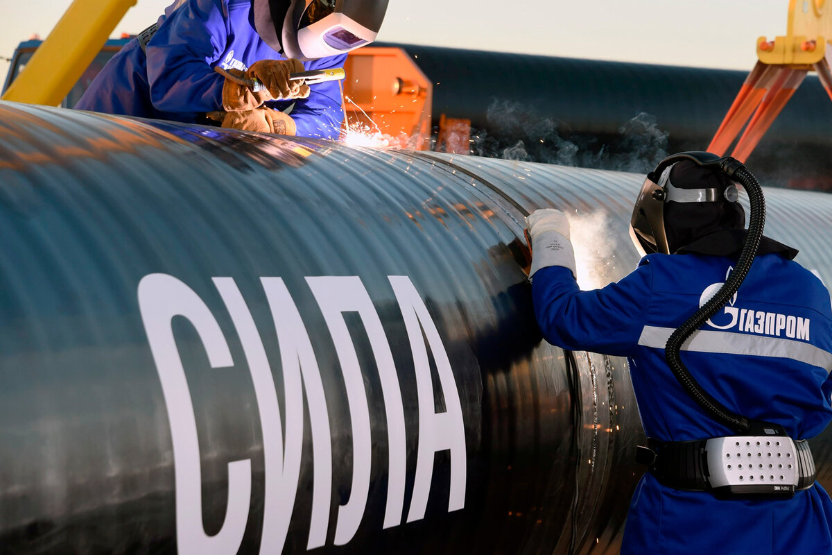 Монтаж газопровода "Сила Сибири"