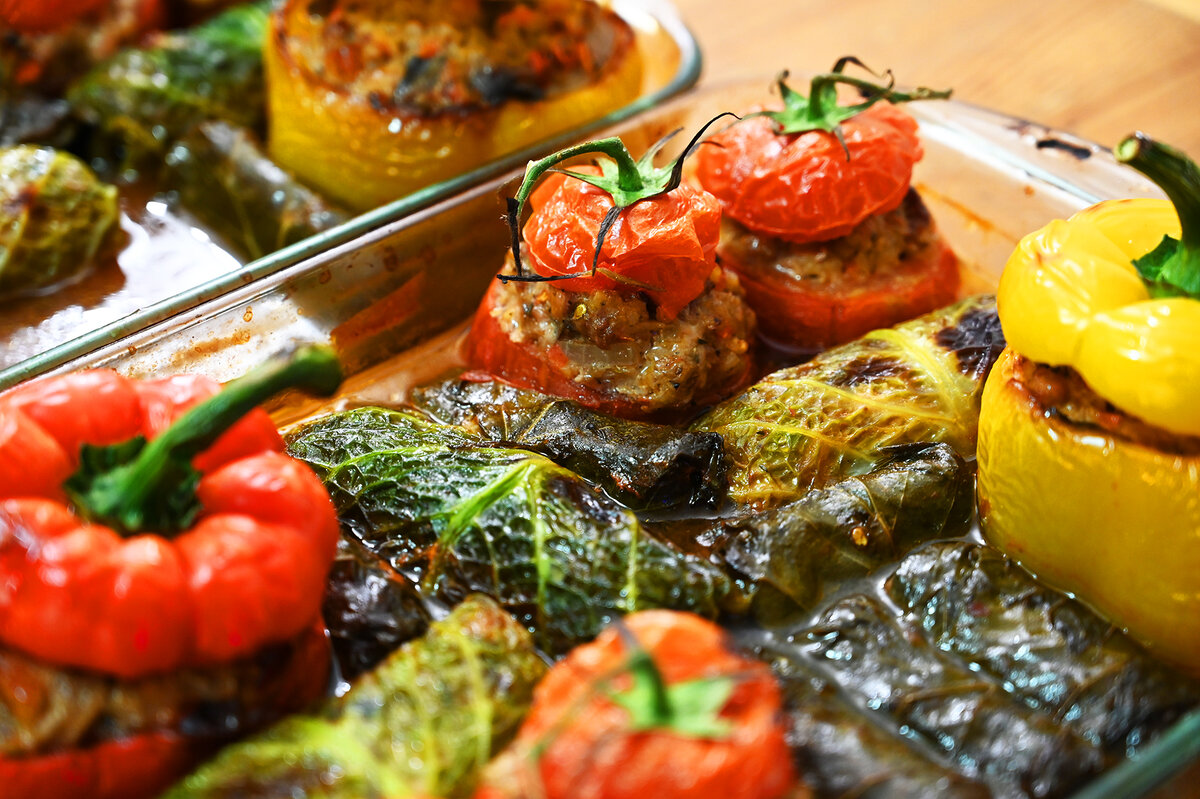 1 ст. Булгур ( сваренный до полу готовности)  полезное блюдо. Шик деревенской кулинарии - Фаршированные овощи. 