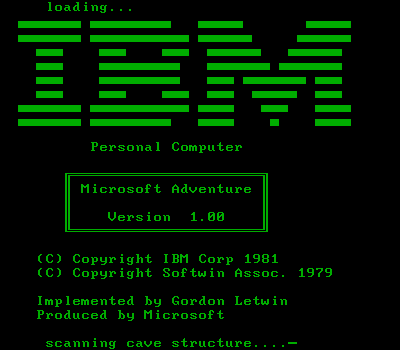 Экран загрузки PC DOS 1.00