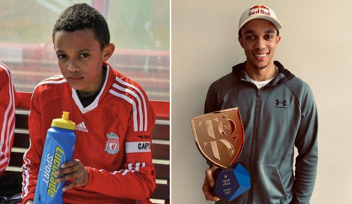 Трент Александер-Арнольд - в детстве и сейчас: