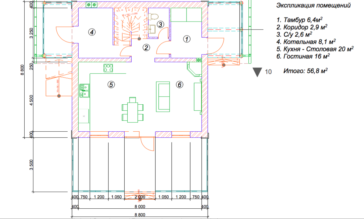 Первый этаж.