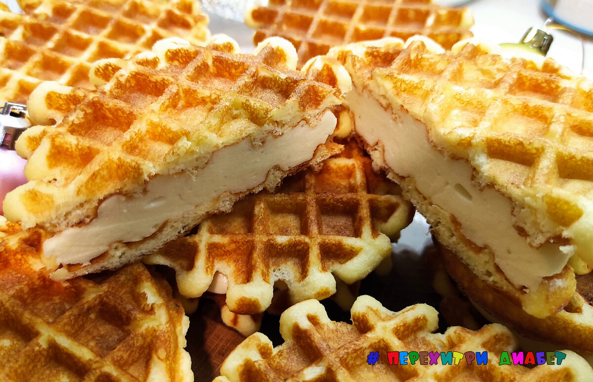 Вафли с зефиром, рецепт на канале есть