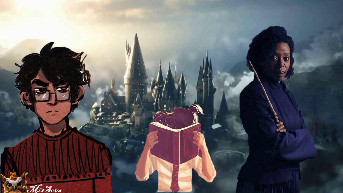 Такие разные герои, такой общий Хогвартс. Коллаж автора