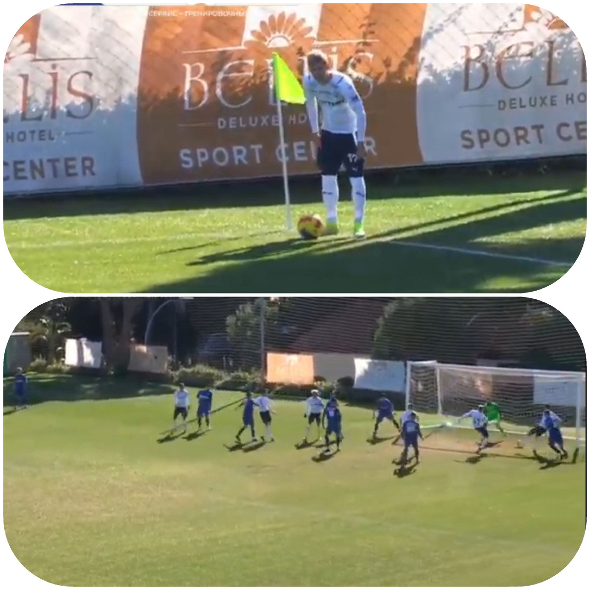 После подачи углового Антоном, мяч забил Иванисеня