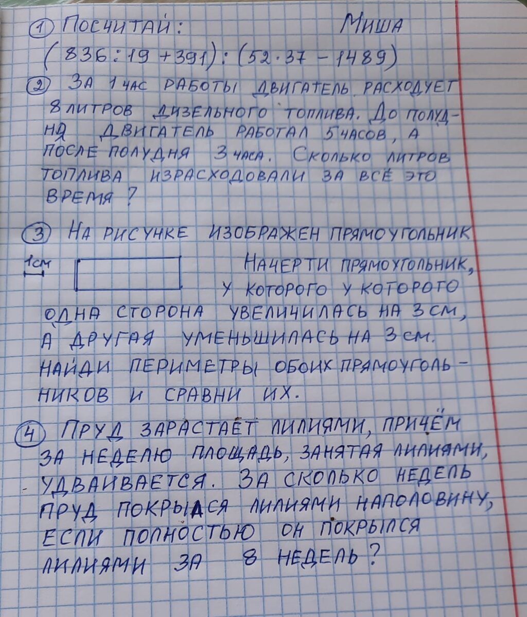 Миша - 9 лет.
