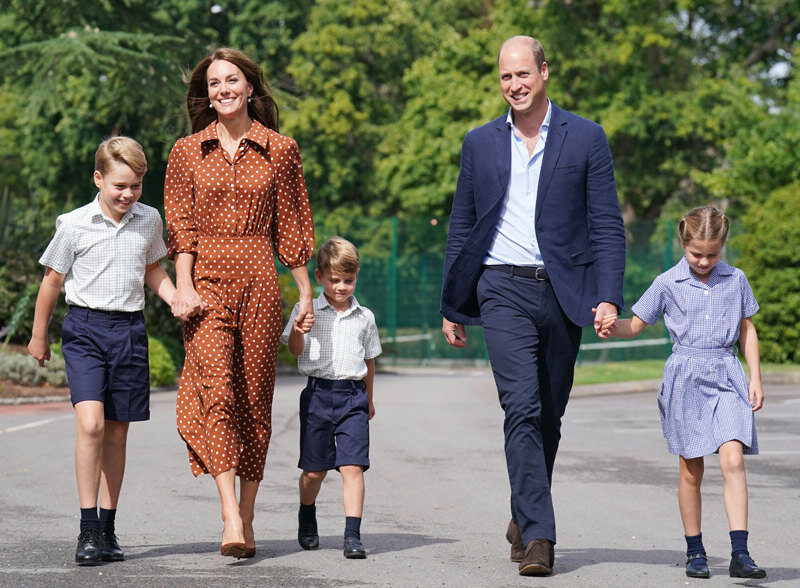    Кейт Миддлтон и принц Уильям привели детей в новую школу Legion-Media