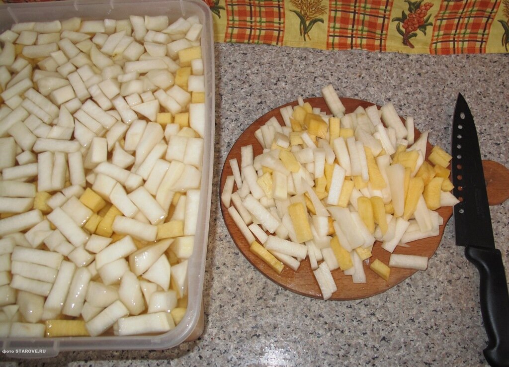 Брюкву надо нарезать