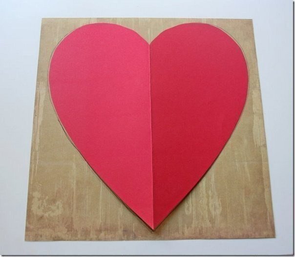 Набор конверт с отверстием в виде сердца+плотная карточка для послания.