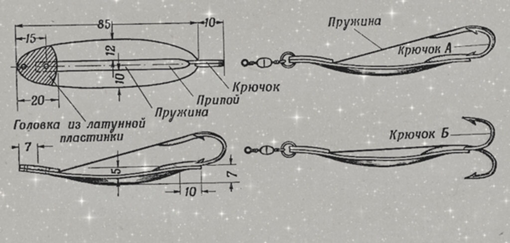 Самодельные блесны для ловли щуки и окуня летом чертежи