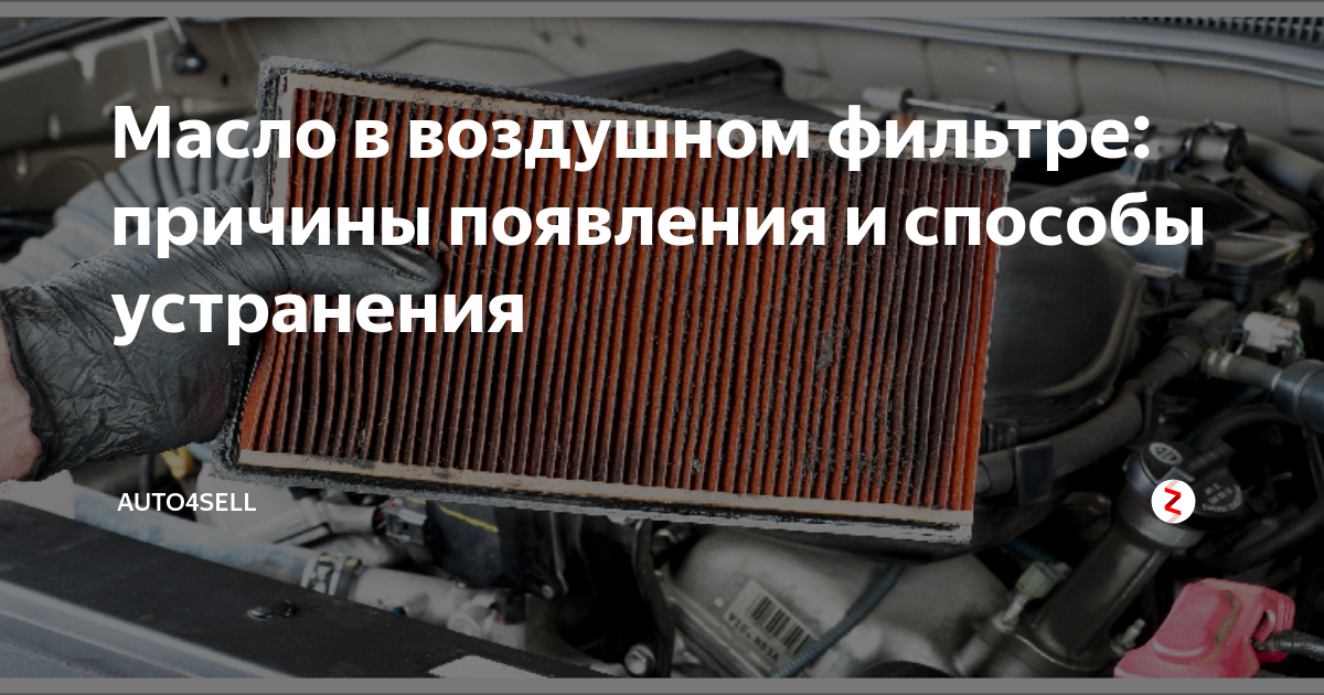 Масло в воздушном фильтре причины. Масло в воздушном фильтре причины