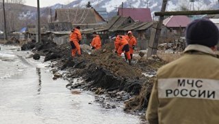 © Фото : ГУ МЧС по Алтайскому краюВ Волгоградской области из подтопленных паводком домов ушла вода