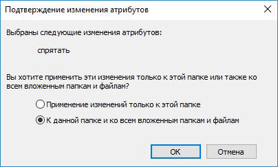 Скрытые папки в Windows.