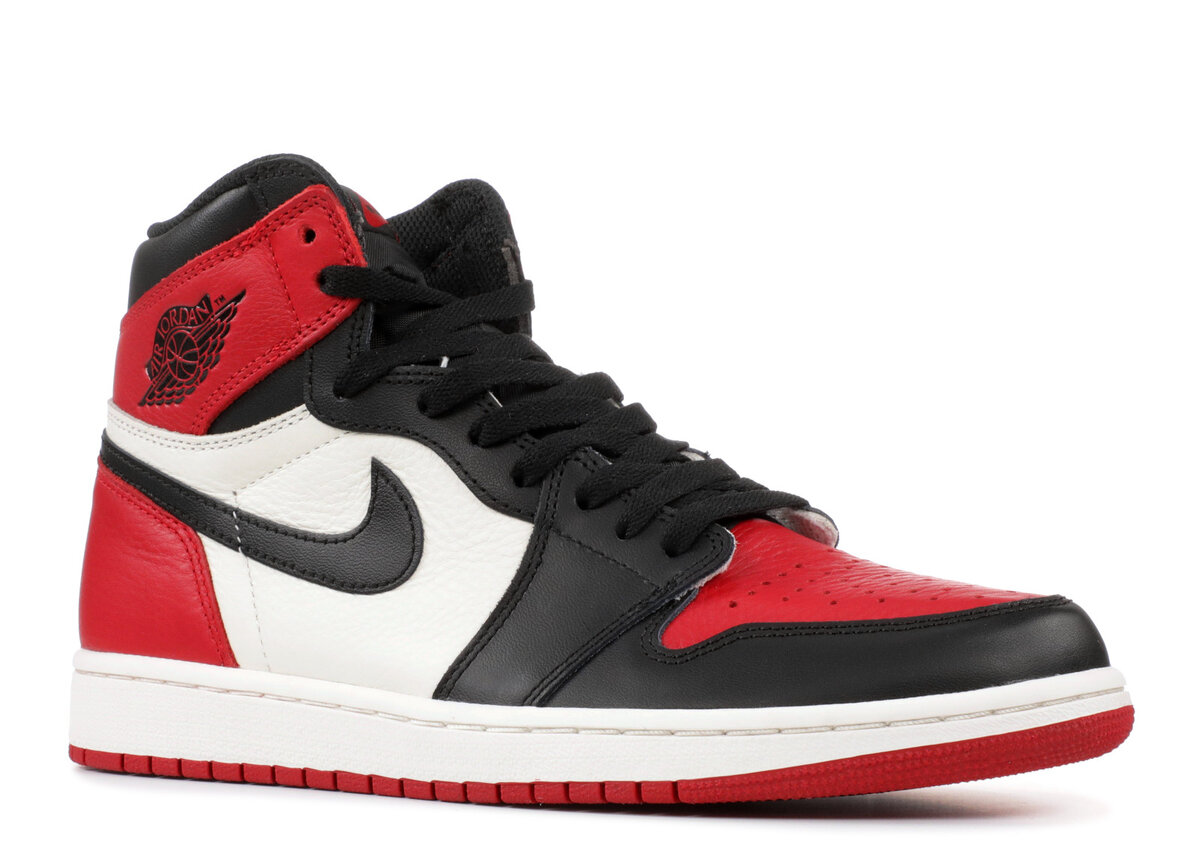 Название: Air Jordan 1 Retro High OG "Bred Toe". Расцветка: Red/Black/White