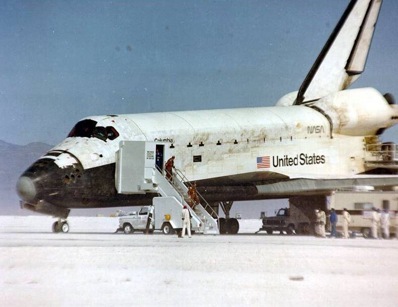 "Space Shuttle Columbia" by White Sands National Monument is licensed under CC0 1.0