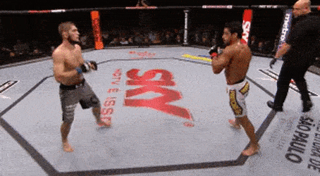 Нокаут и добивание Khabib Nurmagomedov vs. Thiago Tavares