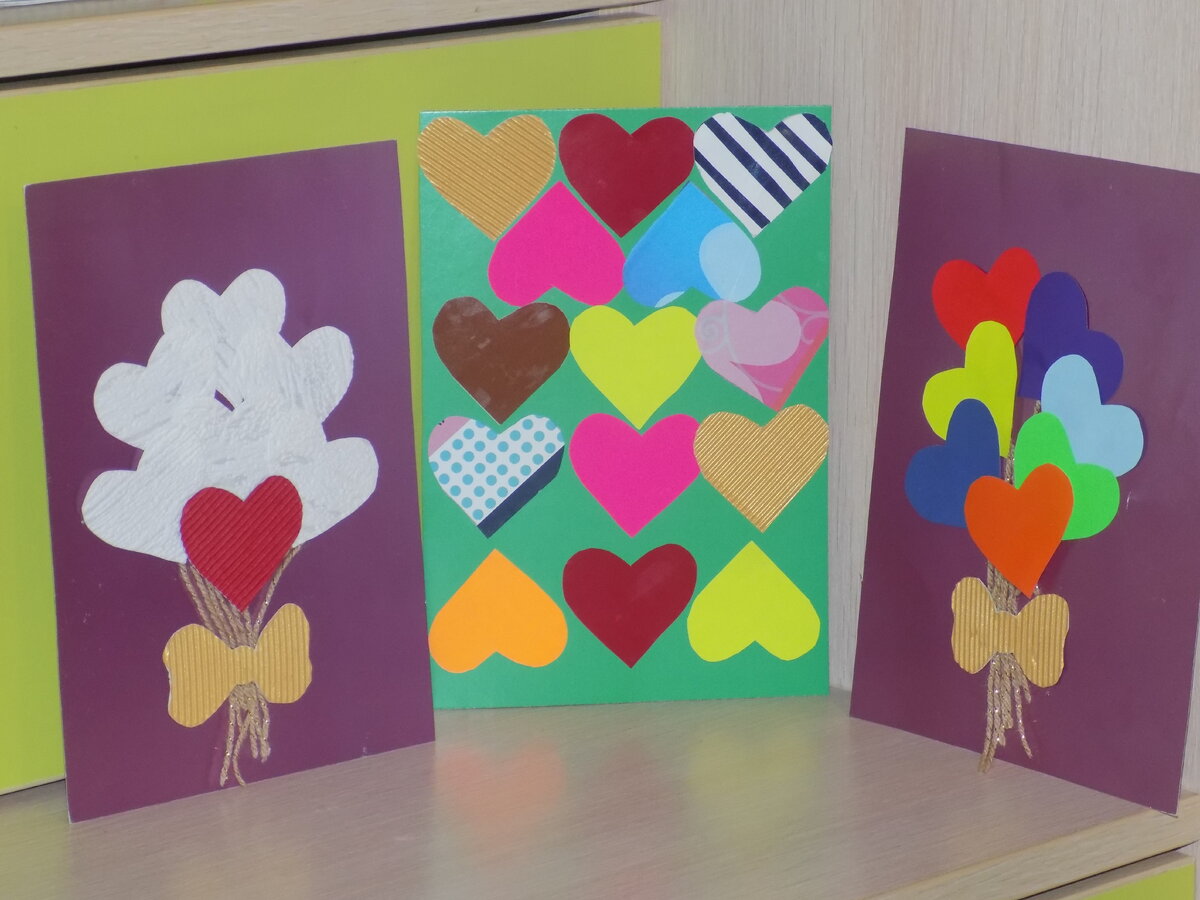 3 интересные открытки с сердечками по одному шаблону. | Радость Творчества | Дзен