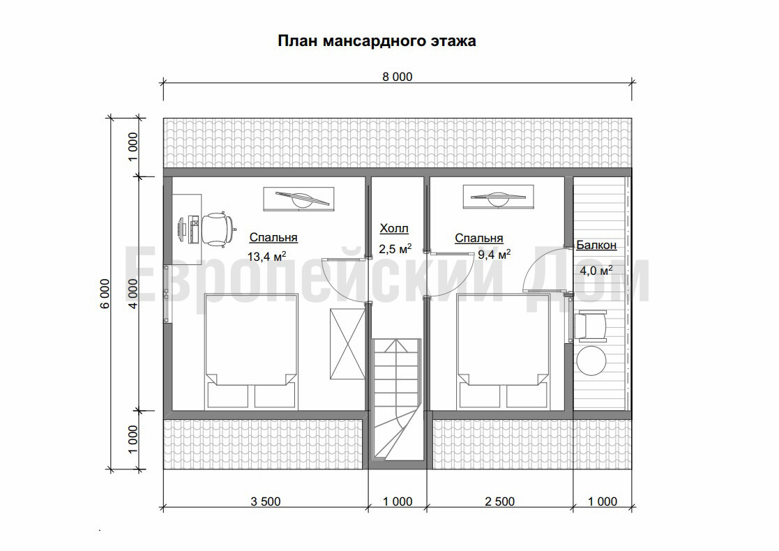 Очень хороший дом 6х8 с тремя удобными спальнями | Проекты Домов.  Строительство. | Дзен