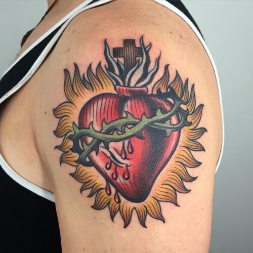 Тату (татуировка) Сердце: значение и эскизы женские и мужские