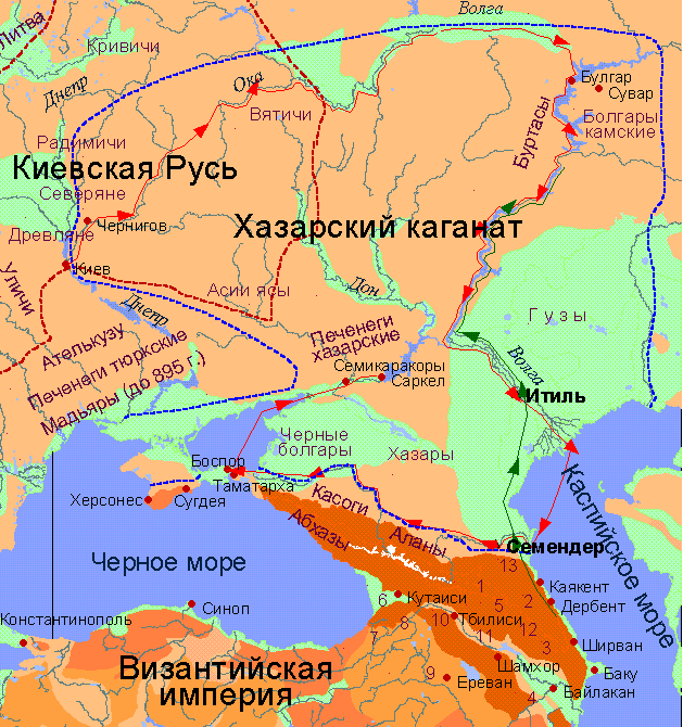 Рис. 1. Хазарский каганат