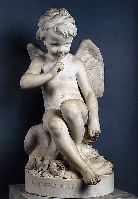 "Сидящий купидон",1757, Лувр, Париж