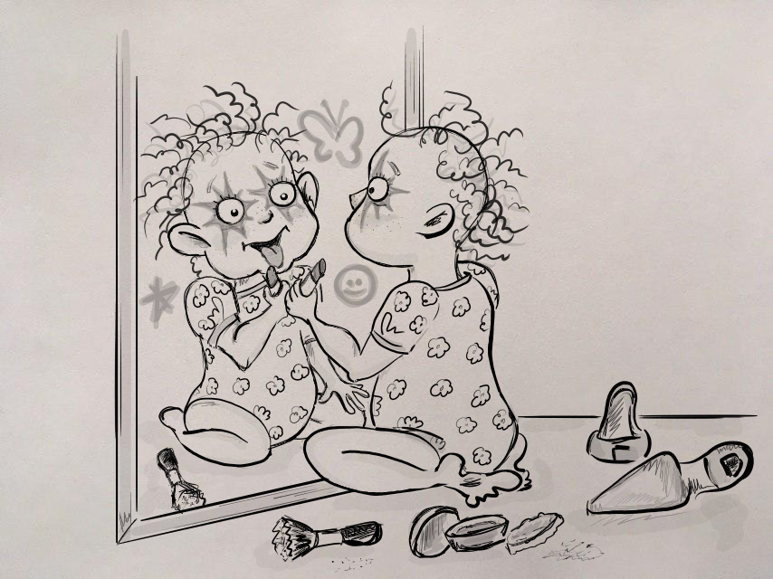 Вариант самого безобидного использование косметики ребёнком