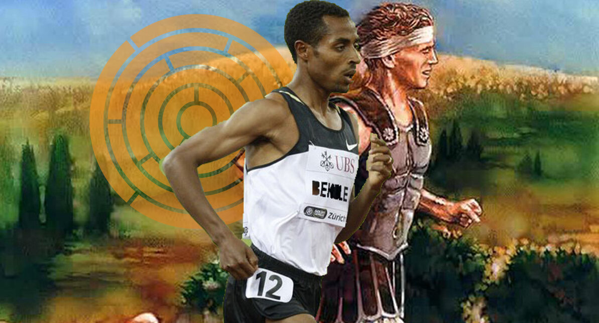 Филиппид и современный марафонец Кенениса Бекеле