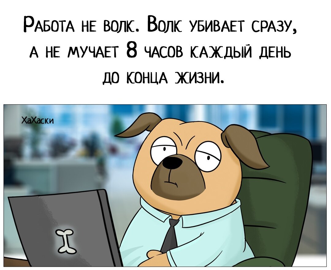 Картинка работа не волк в лес не убежит а жаль