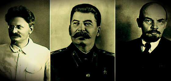 Л. Троцкий, И. Сталин, В. Ленин. Иллюстрация с ресурса Яндекс.Картинки