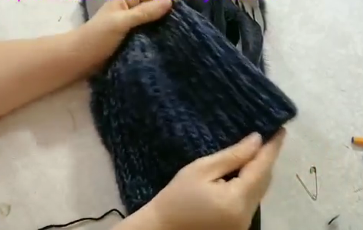 Вязаная основа для норковой шапки