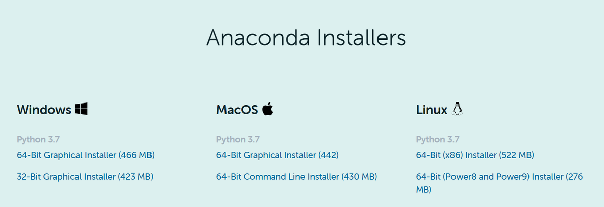 скриншот с официального сайта anaconda