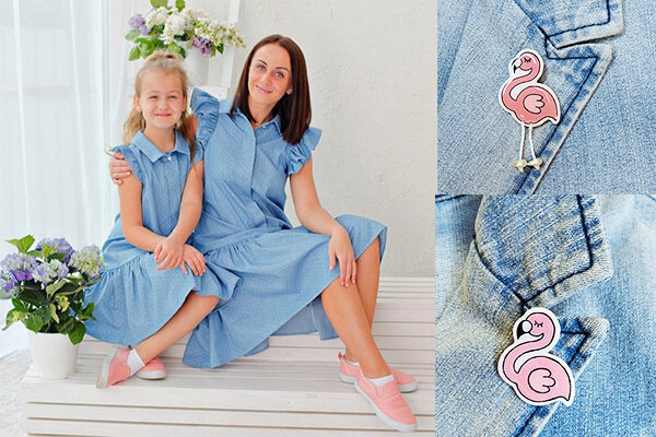Парные платья для мамы и дочки для фотосессии