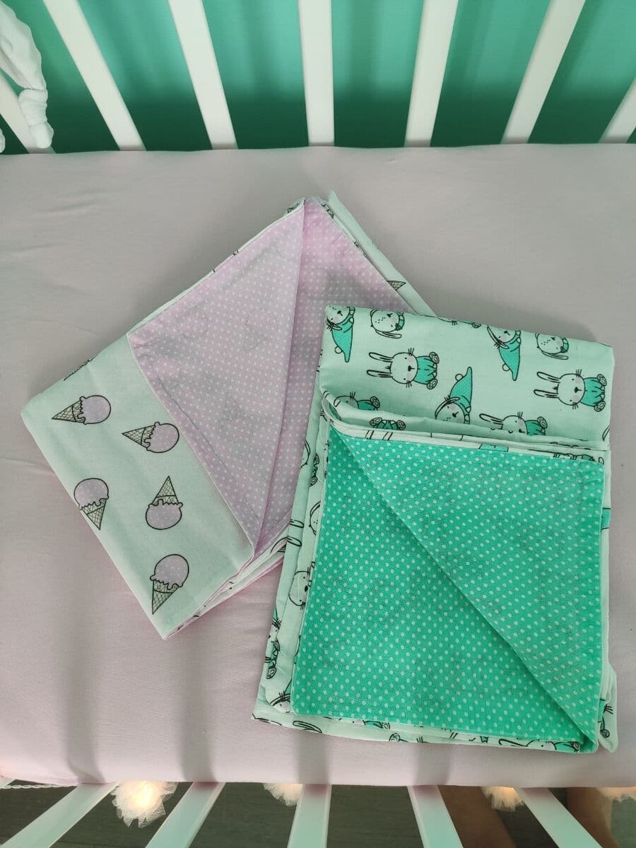 Наше постельное белье "навырост" и бортики на следующем фото