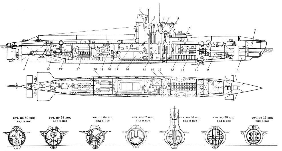 Схема устройства лодки Источник http://deepstorm.ru/DeepStorm.files/45-92/dts/A615/615.jpg