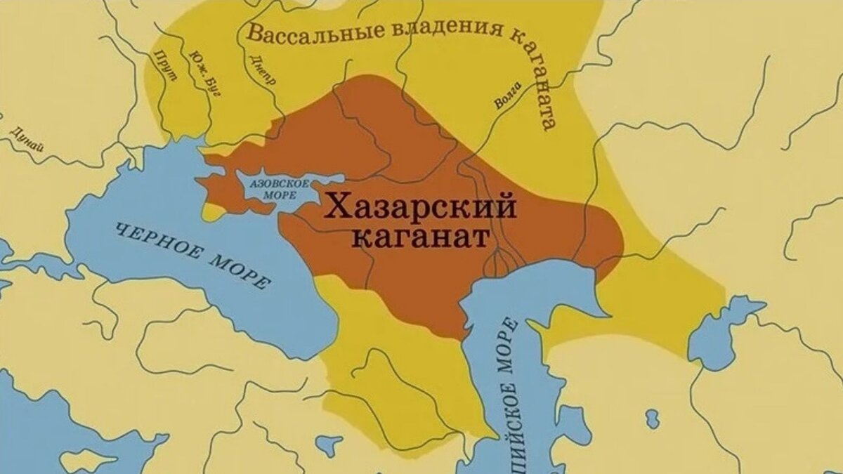 Карта хазарского каганата современное наложение с городами