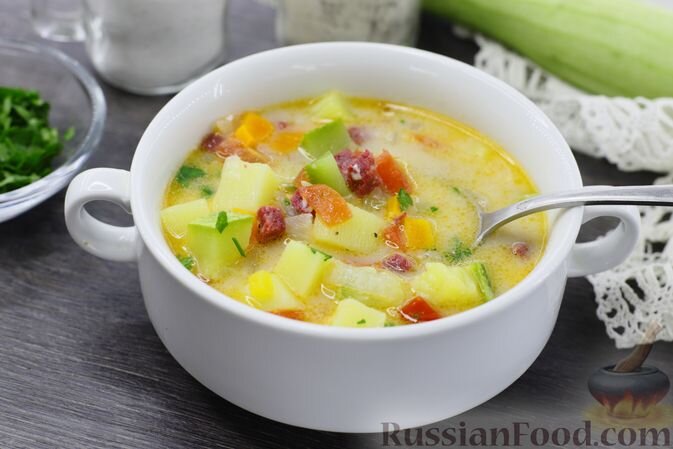 Суп с плавленым сыром и картофелем