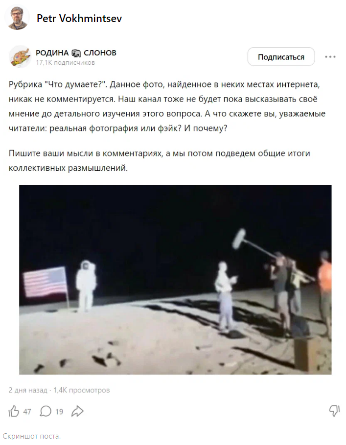 Скриншот статьи с разбором фотографии