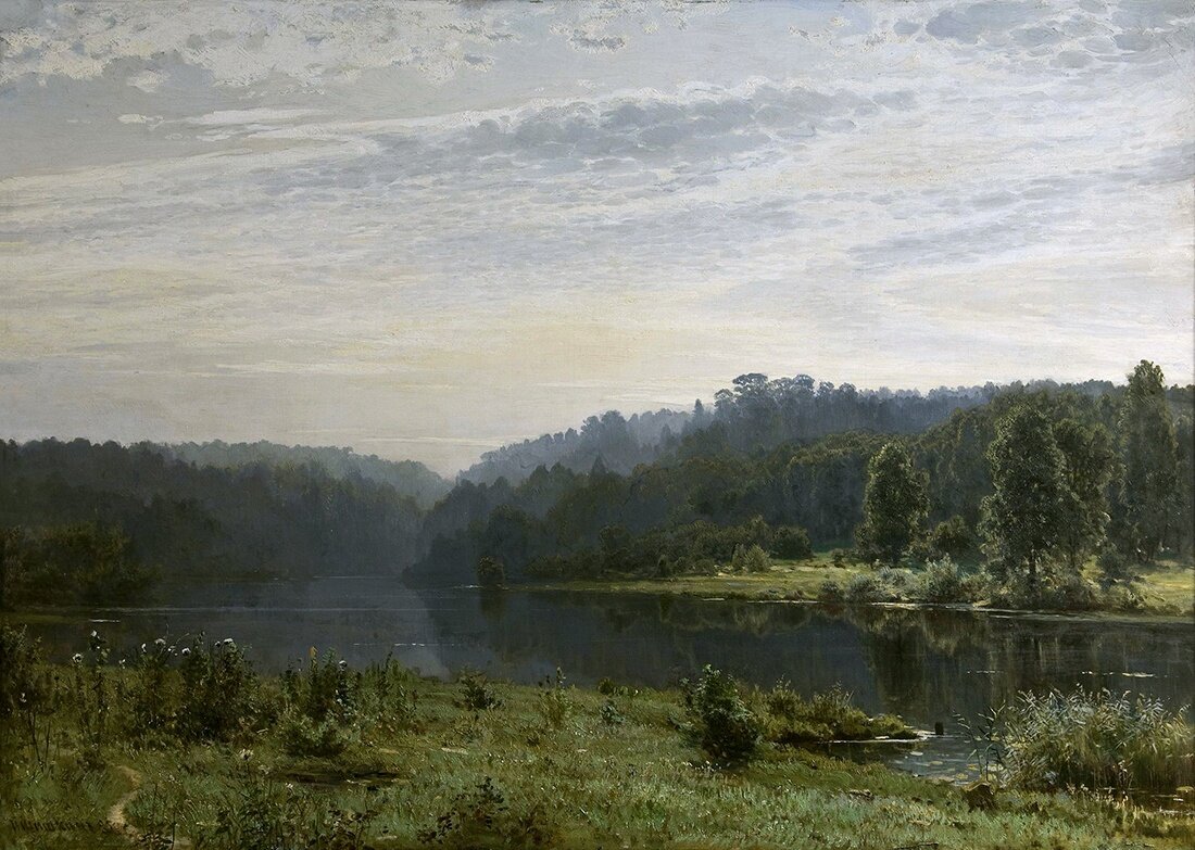 "Туманное утро", 1885 Холст, масло. 108 x 146 см. Нижегородский государственный художественный музей. Шишкин Иван Иванович
