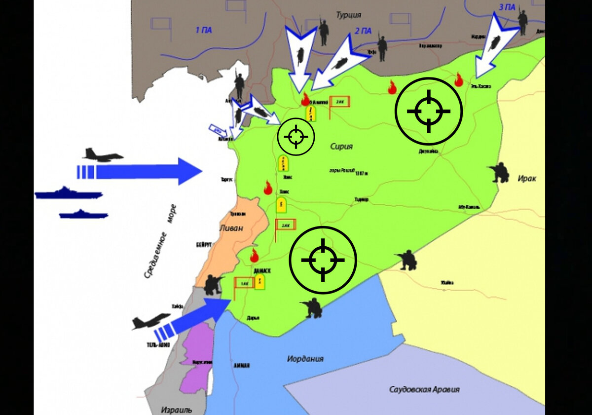 Карта боевых действий в израиле сегодня