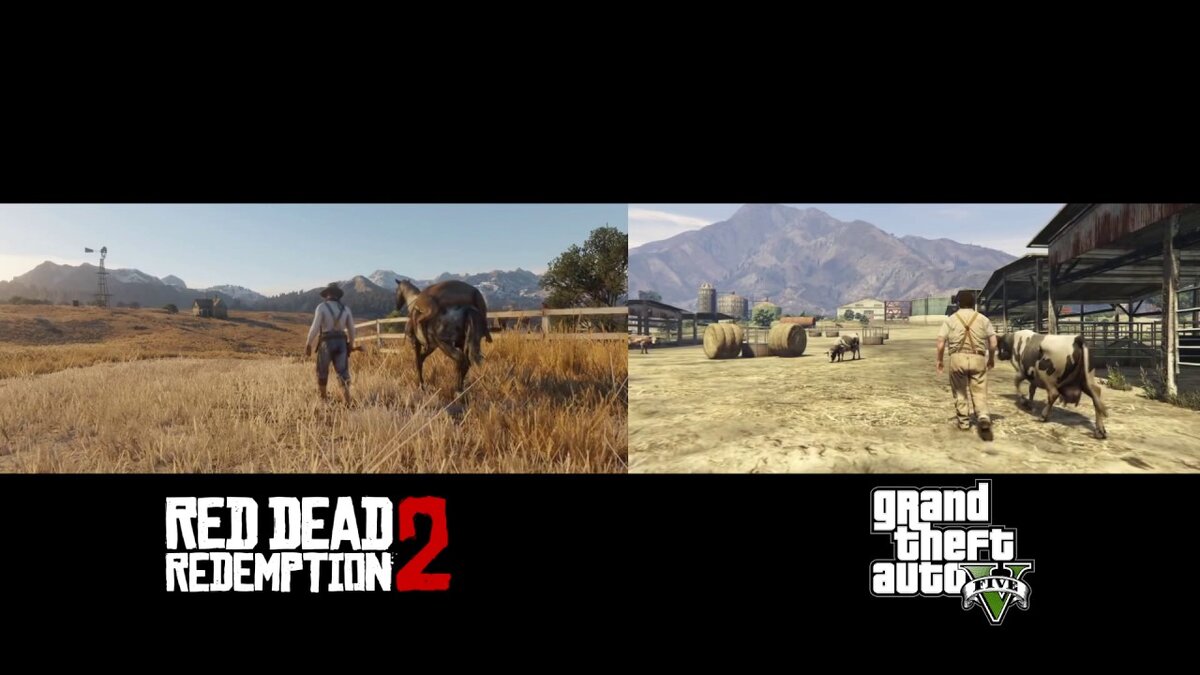 Где карта больше в gta 5 или в red dead redemption 2