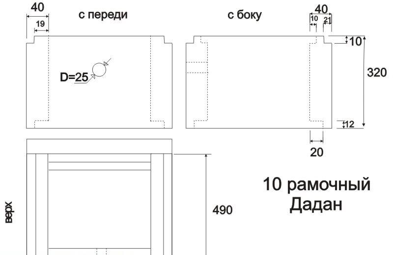 Как сделать улей Дадан. Особенности, размеры и чертежи