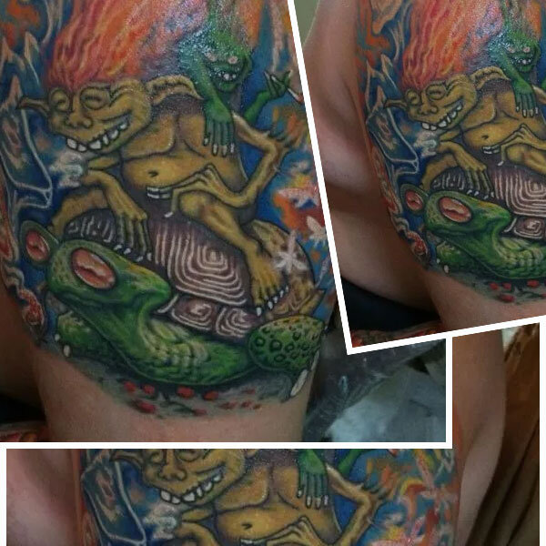 Татуировка с водяным.