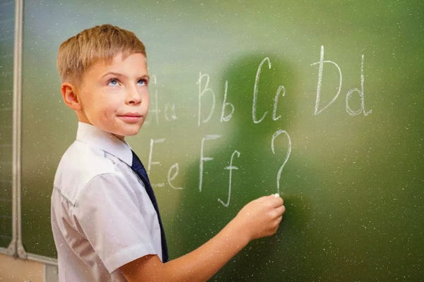 школьник, язык,буквы