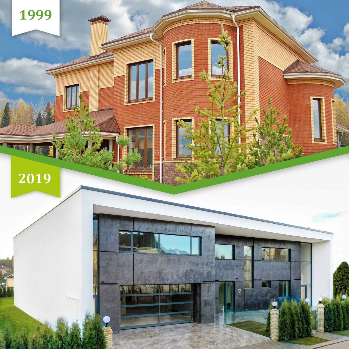 15 трендов в частном домостроении: наглядно сравним 1999 и 2019 гг. | Vesco  Construction | Дзен