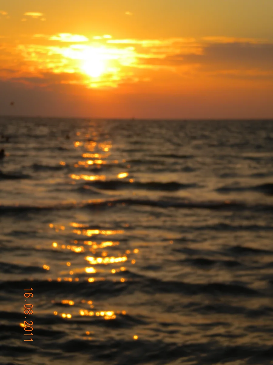 закат на черном море